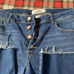 Womens button fly jeans